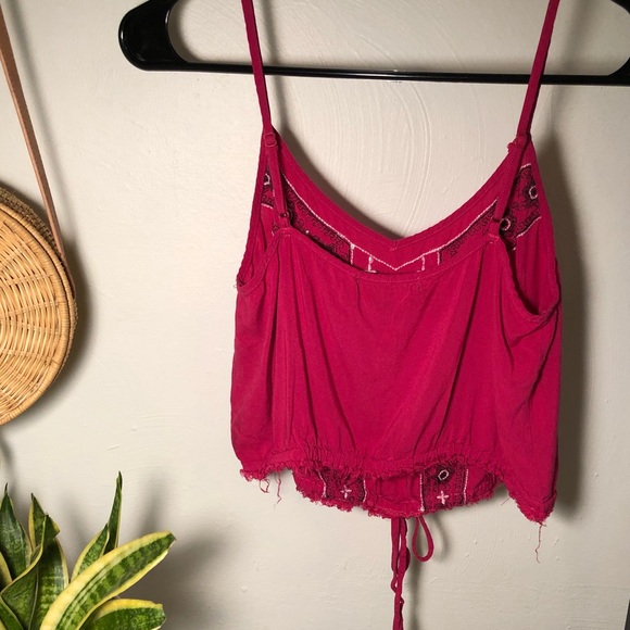 Sanctuary - Cropped Raw Edge Tank with Drawstring - Picture 2 of 3